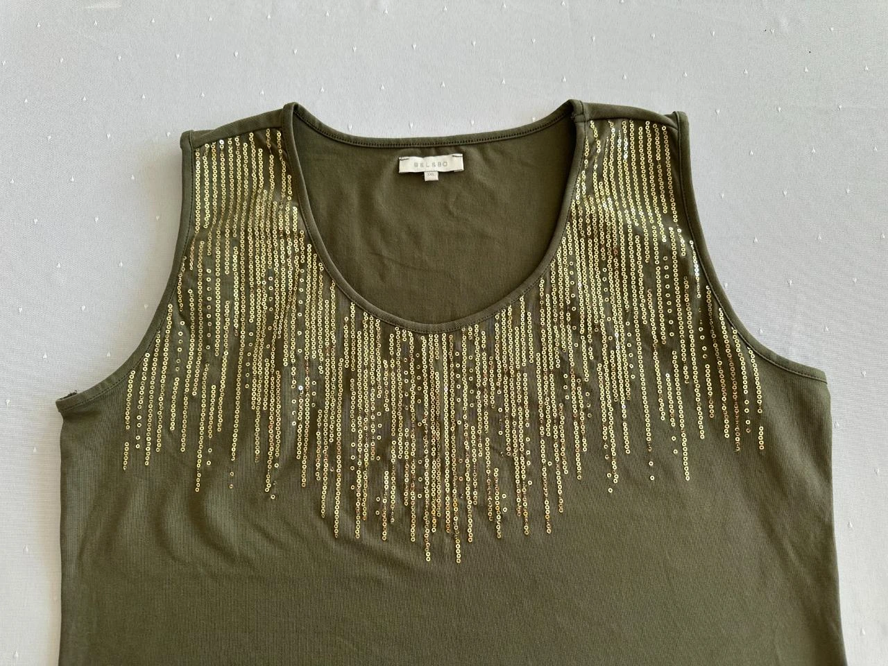 Bel & Bo 3XL/46 nuevo top con frente de purpurina. – photo 4